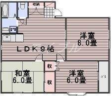 サンハイツ西高崎　Ⅳ棟の物件間取画像