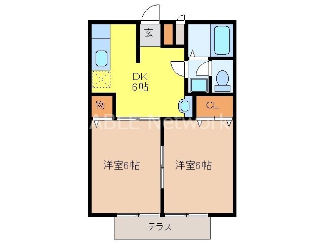 コーポ徳栄Aの物件間取画像