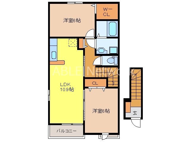 アルカンシエル壱番館の物件間取画像