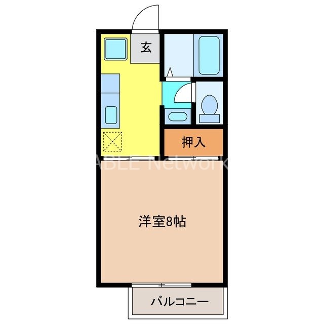 鳥栖南ハイツの物件間取画像