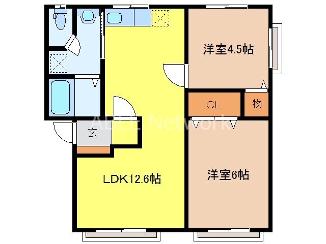 シティハイツ野口Aの物件間取画像