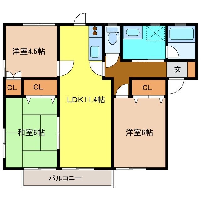 エランドールの物件間取画像