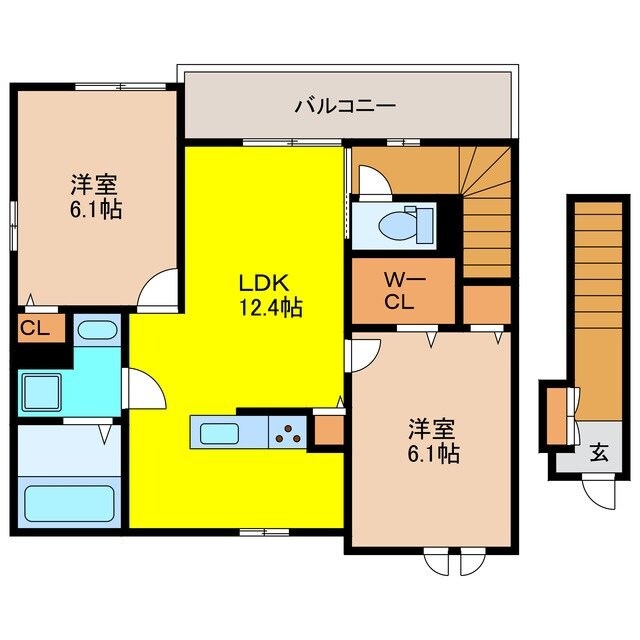 田代本町アパートの物件間取画像