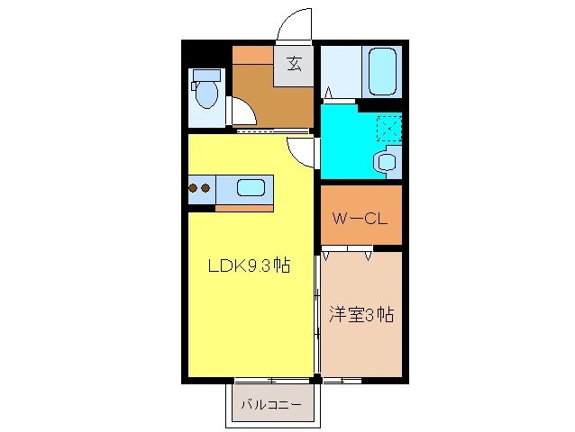 エレゼタウンⅡの物件間取画像