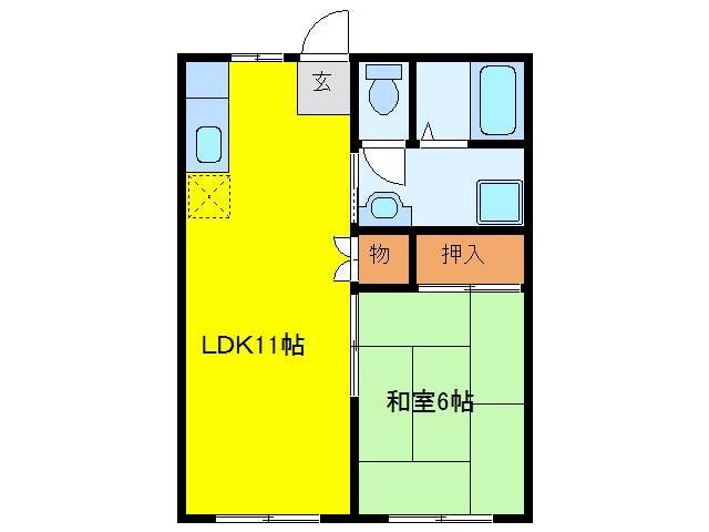 松隈コーポＡ棟の物件間取画像