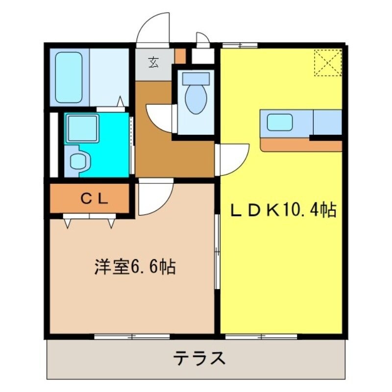 アンプルールクラージュTosuの物件間取画像