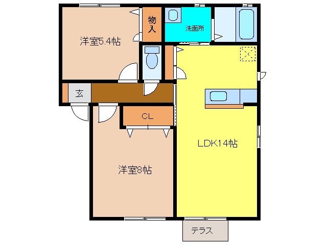 シャーメゾン蔵上の物件間取画像