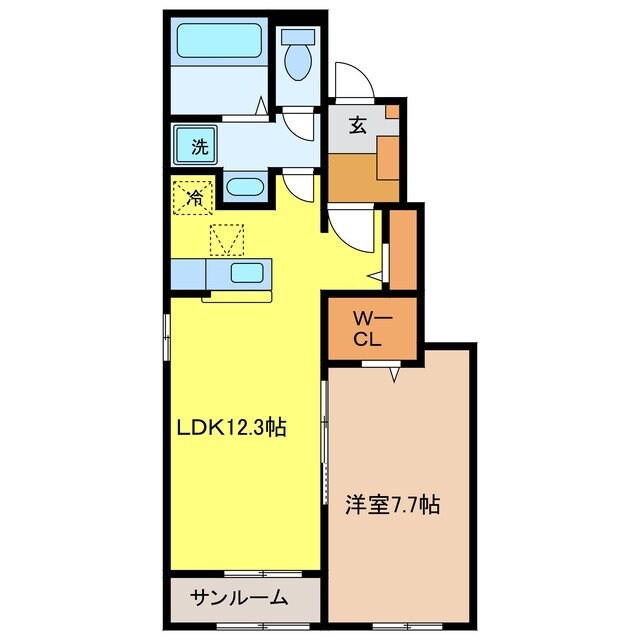 ブリアンメゾンみやき Bの物件間取画像