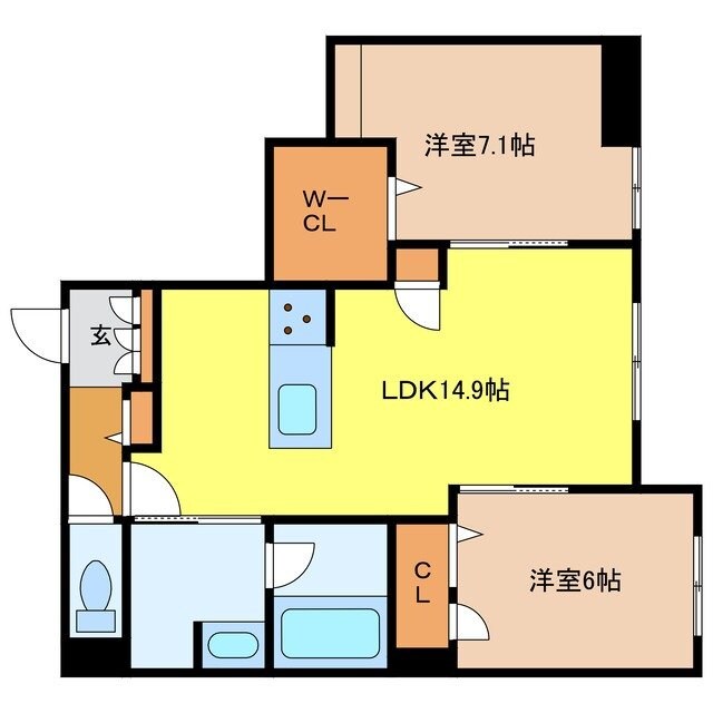 BEREO STAGE 新鳥栖の物件間取画像
