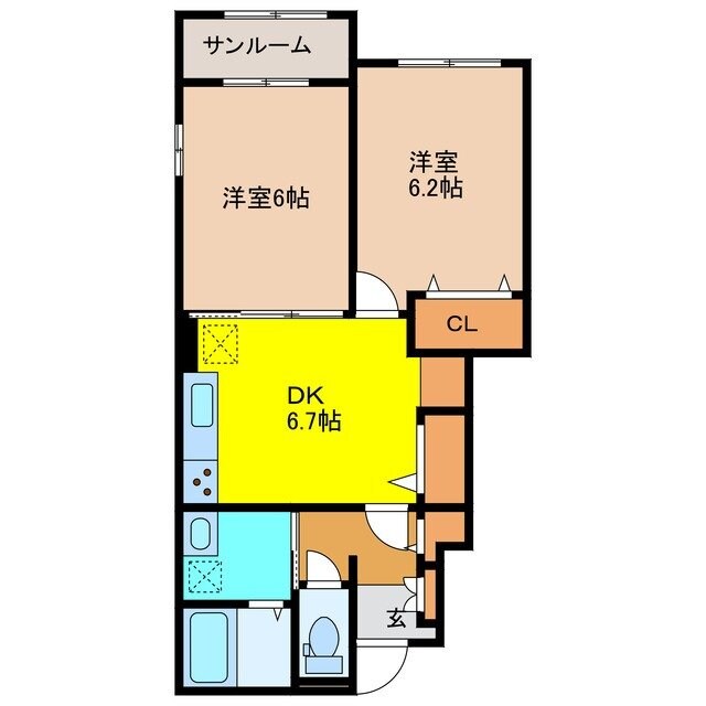 サンライフ上峰 Ⅲの物件間取画像