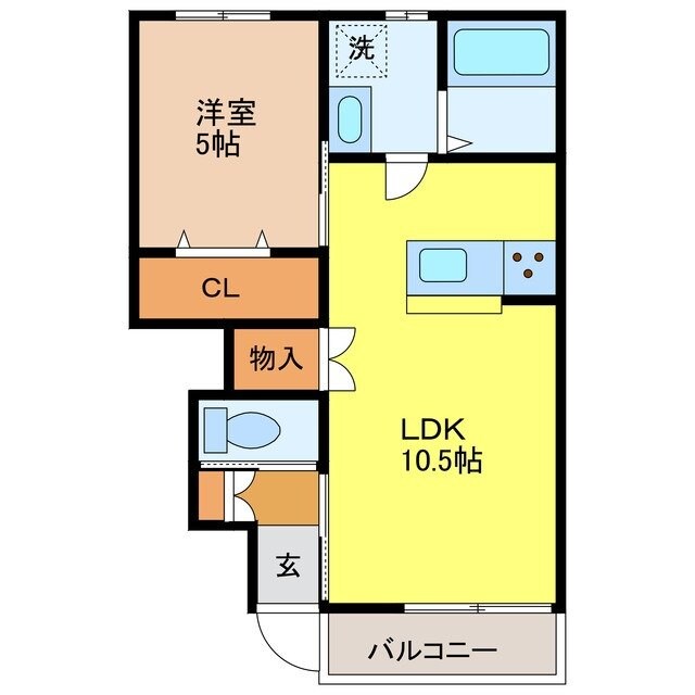 エスカレント上峰 Bの物件間取画像