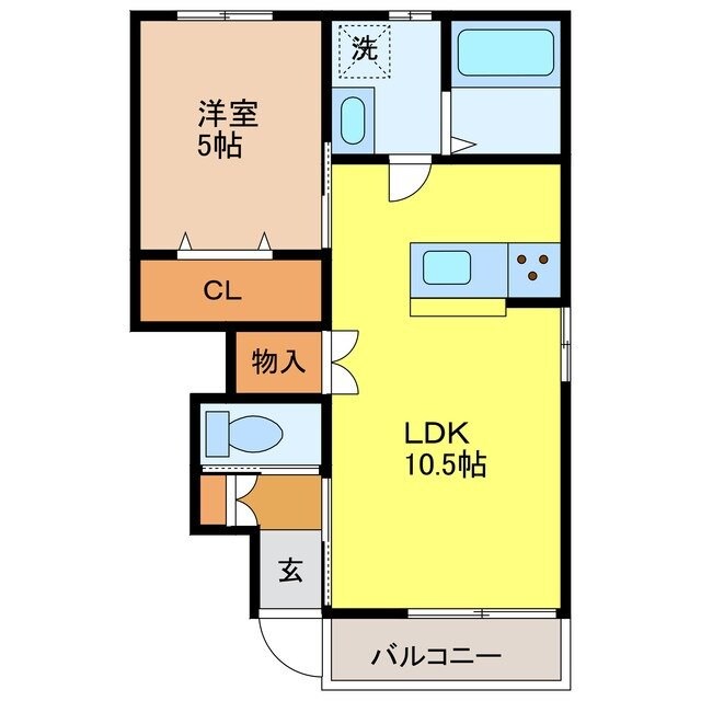 エスカレント上峰 Bの物件間取画像