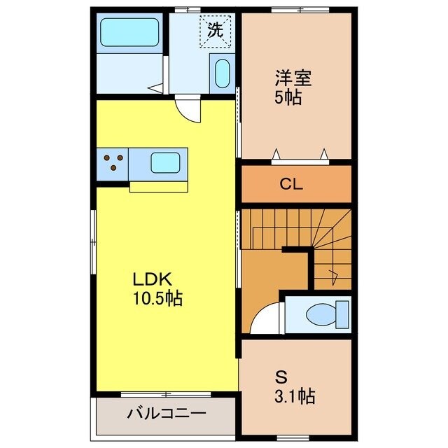 エスカレント上峰 Bの物件間取画像