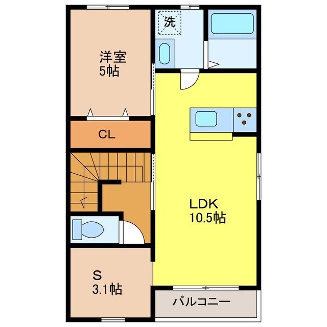 エスカレント上峰 Bの物件間取画像