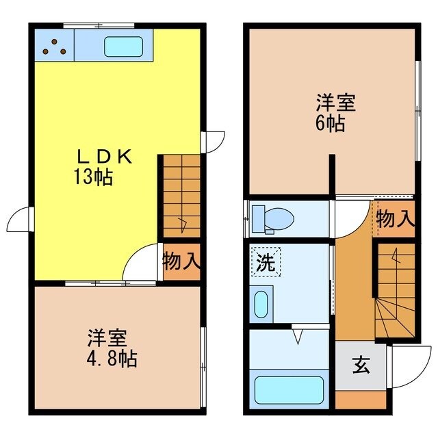 Rizエクリュ轟木の物件間取画像