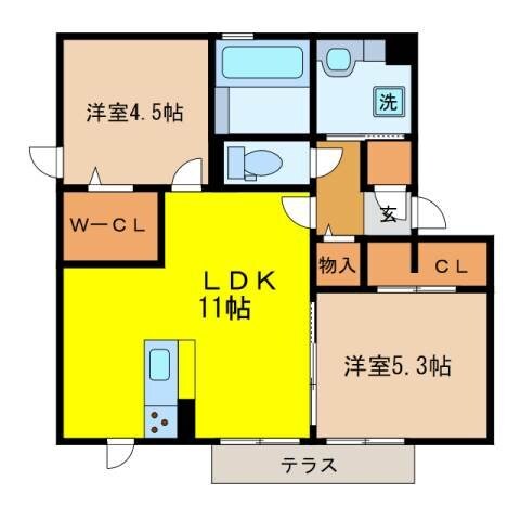 トロワーズ湘南Ⅸの物件間取画像