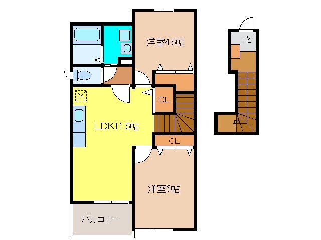 シーダーヒルズⅠ号館の物件間取画像
