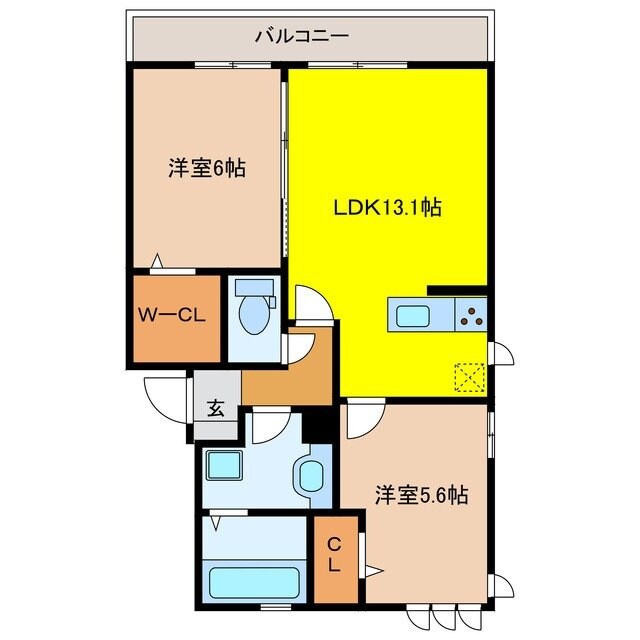 ローアレーガー鳥栖の物件間取画像