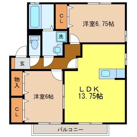 リビングタウン田代外町Ａの物件間取画像