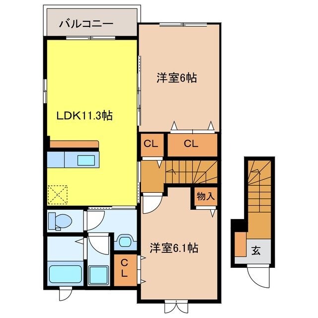 エクセル弐番館の物件間取画像