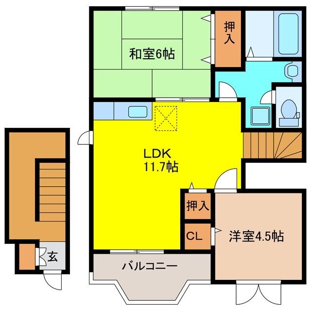 プランドゥ鳥栖Ⅱの物件間取画像