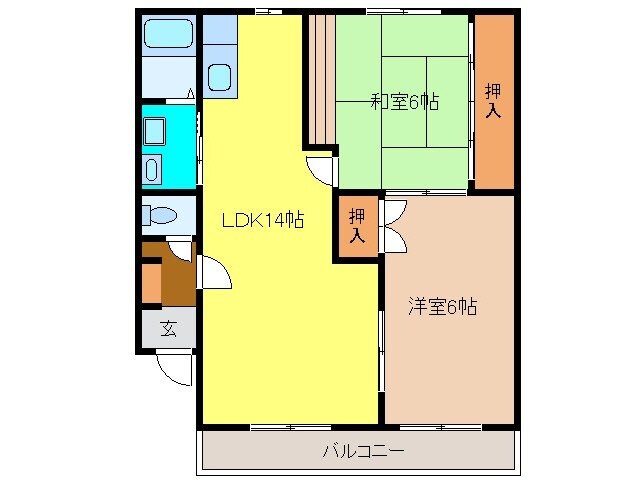 アーバニアン鳥栖の物件間取画像