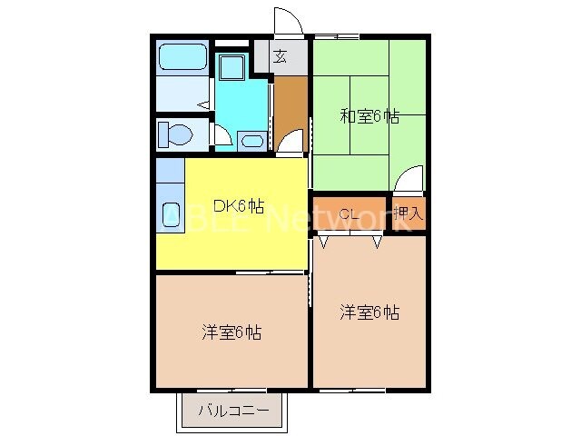 サンライフ山中の物件間取画像