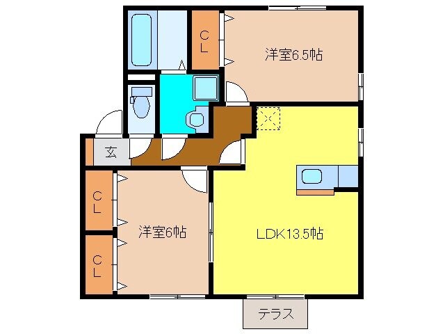 リビングタウン田代外町Ａの物件間取画像