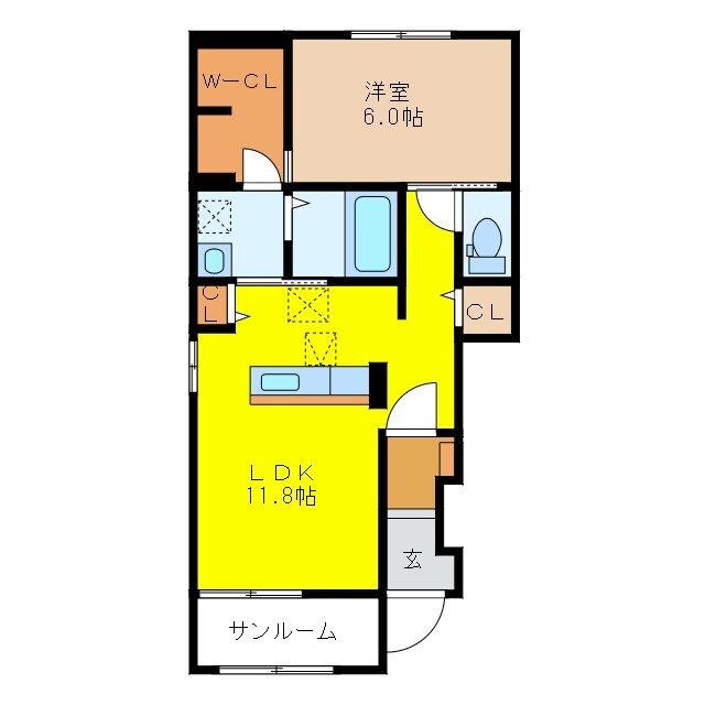 プリムラ参番館の物件間取画像