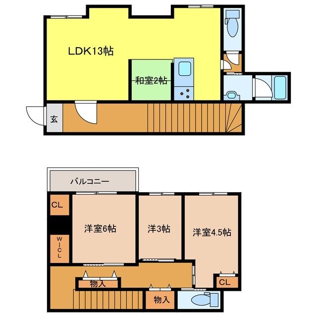 彦見町　一戸建て貸家の物件間取画像