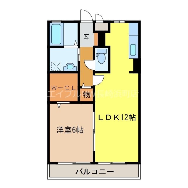 石橋駅 バス31分  バス・深堀1丁目下車：停歩6分 1階の物件間取画像