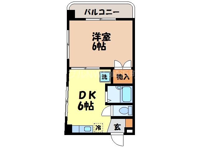 若葉町駅 徒歩5分 2階の物件間取画像