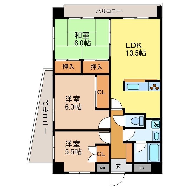 パインパレスの物件間取画像