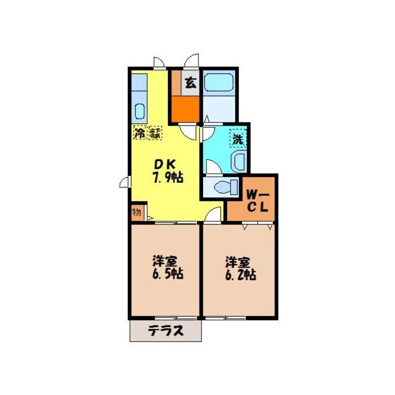 パラディ3の物件間取画像