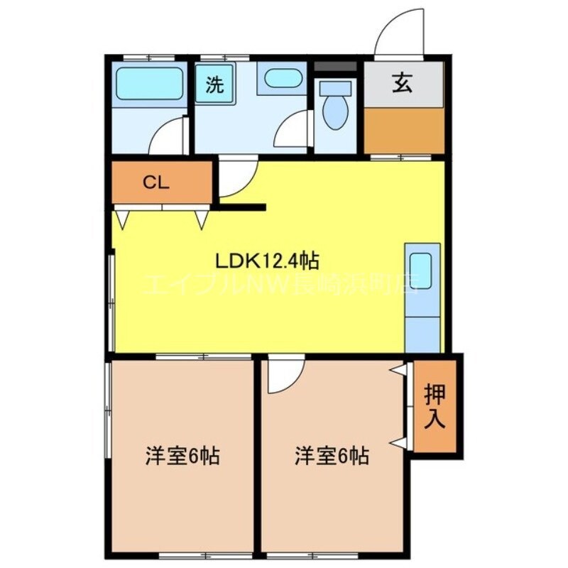 肥前古賀駅 徒歩51分 1階の物件間取画像