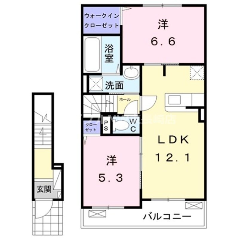 シャルマン アースリーAの物件間取画像