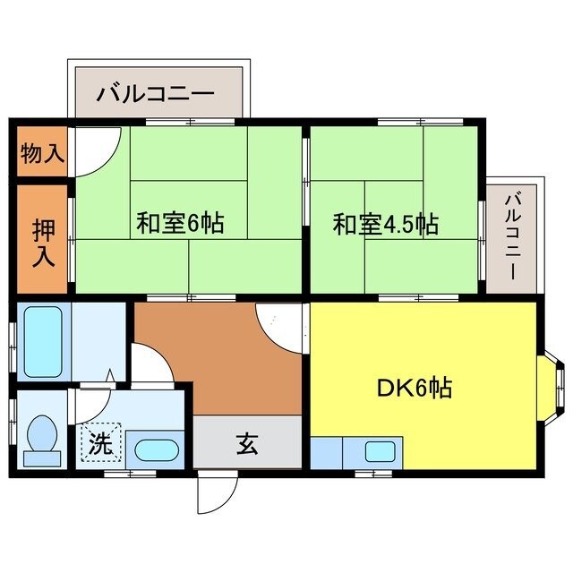 ハイツ朋の物件間取画像