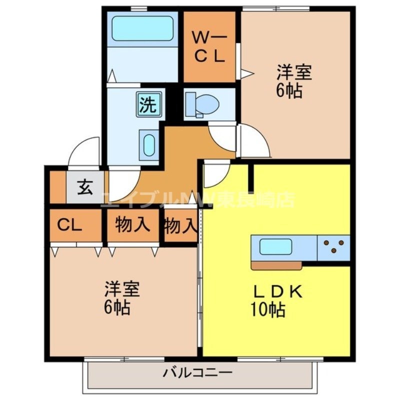 インターフレグラント　B棟の物件間取画像