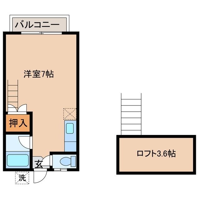 エステートハイツ出雲の物件間取画像