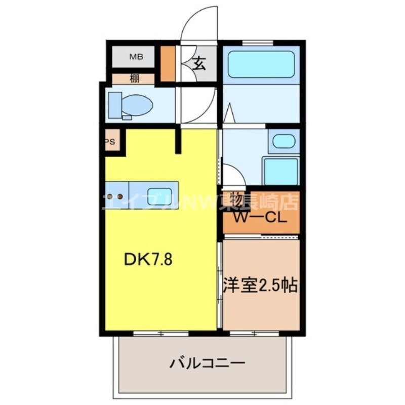 フロンティアききつⅢの物件間取画像