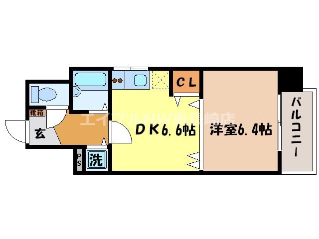 クオーレ鍛冶屋町の物件間取画像