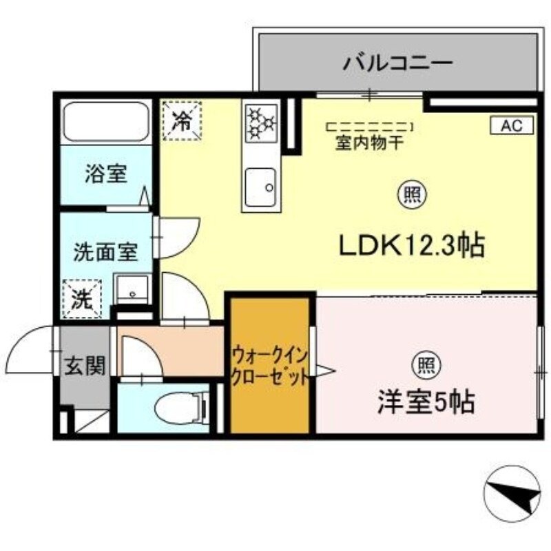 福田treasureの物件間取画像