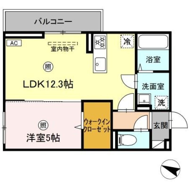 福田treasureの物件間取画像