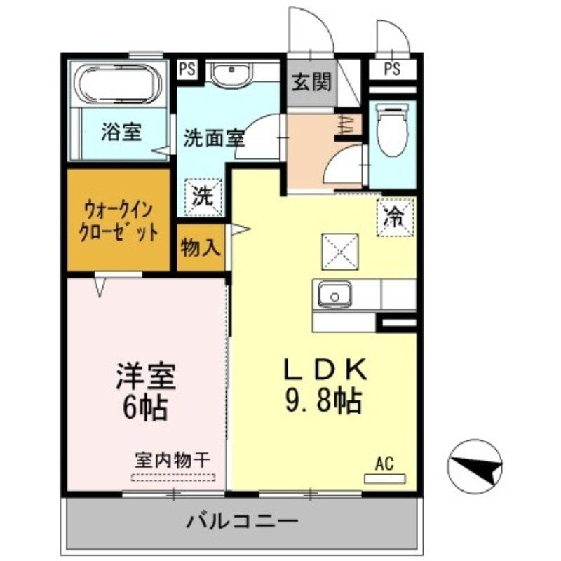 新大村駅 徒歩22分 1階の物件間取画像