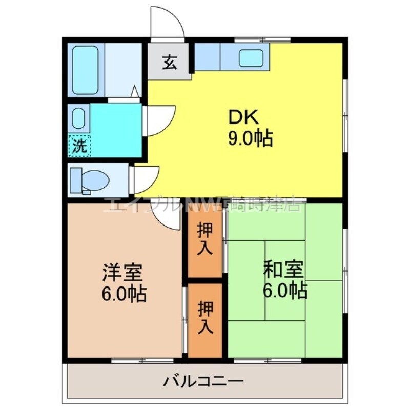 脇崎マンションの物件間取画像