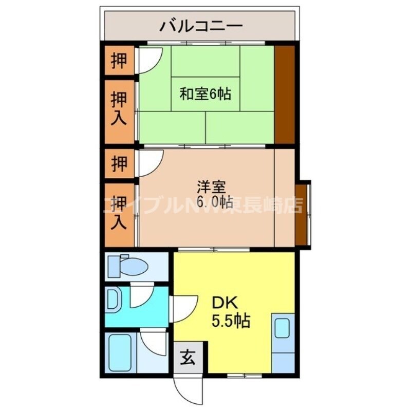 山口ハイツの物件間取画像