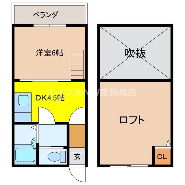 長崎駅 徒歩34分 1階の物件間取画像