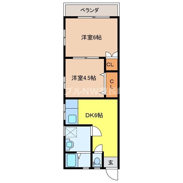 石橋駅 徒歩13分 3階の物件間取画像