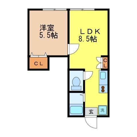 サザン高尾Ⅱの物件間取画像