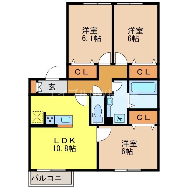 ウィット深堀の物件間取画像